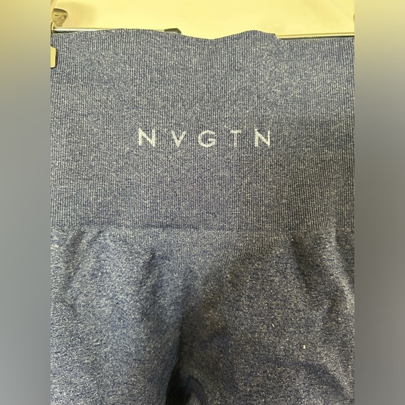 NVGTN GREY/Blue High Waisted Seamless Contouring Leggings - Picture 7 of 8